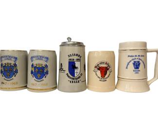 Commemorative ceramic beer mugs and steins