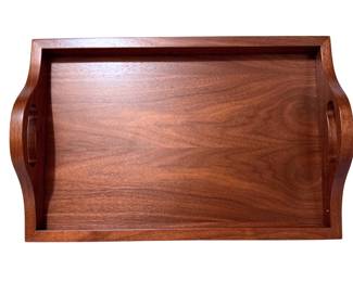 E.A. Clore & Sons handcrafted walnut serving tray