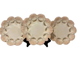 Antique Victorian bone china dessert plates