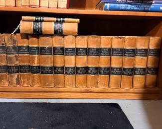 This collection is Appletons' Annual Cyclopaedia and Register of Important Events, an annual yearbook series published by D. Appleton & Company in New York. This run is bound in standard 19th-century publisher’s quarter-calf leather with beautiful marbled paper sides and matching marbled edge.