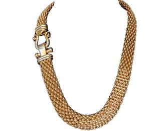 Vintage 1980s statement mesh collar necklace