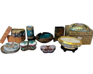  Mixed lot of Vintage Asian desk accessories