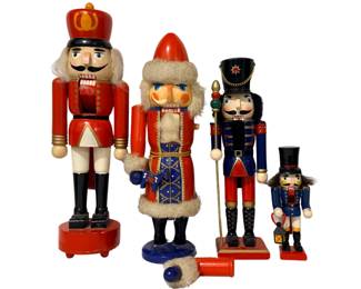 Vintage German wood-carved nutcrackers