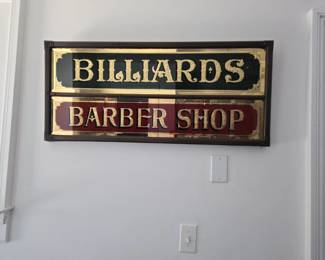 Old glass sign