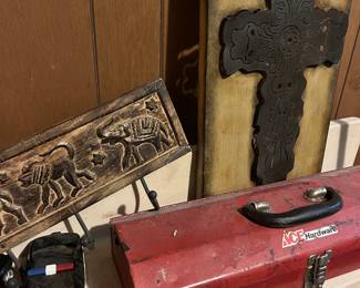 tool box, artwork, wall art