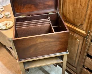 Vintage Portable storage box stand