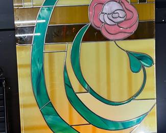 Large stained glass panel
