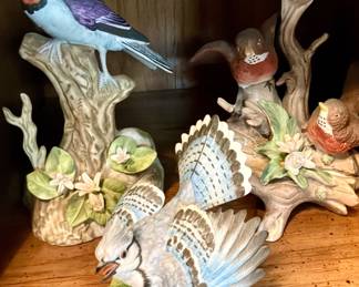 Porcelain bird figurines