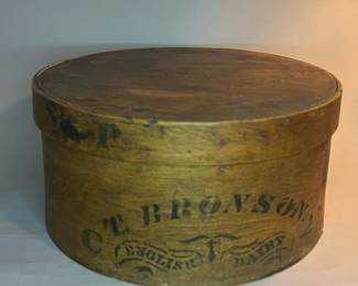 Antique Advertising Bentwood Pantry Box