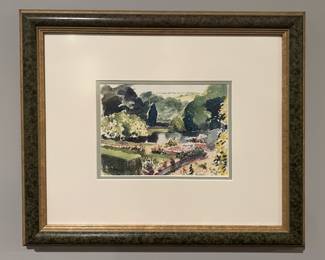 Landscape Watercolor, Signed
