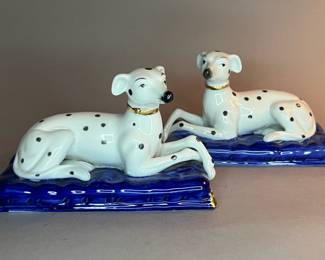 Vintage Pair of Staffordshire Style Dalmatian Figurines