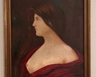 “Portrait of a Woman” After Jean-Jacques Henner by Emma Barr