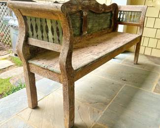 Antique Painted (Original Paint) Pine Bench