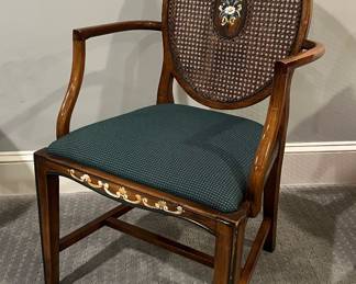George Ill Style Hand Painted Cane Back Chair