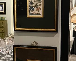 Pair of Antique Chinese Embroidery Panel Framed, sold individually