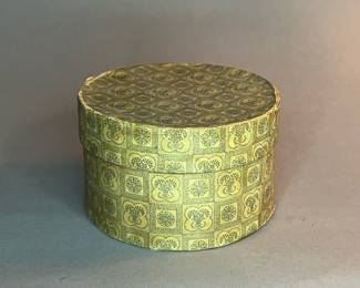 Vintage Miniature Wallpaper Bandbox