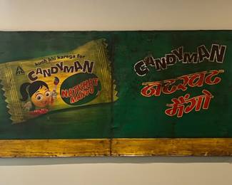Vintage Metal Candy Sign