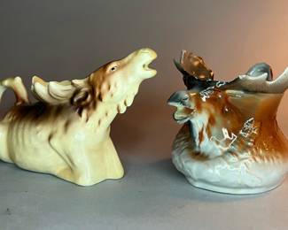Porcelain Moose Creamers