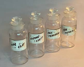 Antique Apothecary Bottle Set