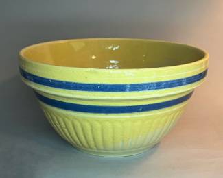 Vintage Yellow Ware Mixing Bowl