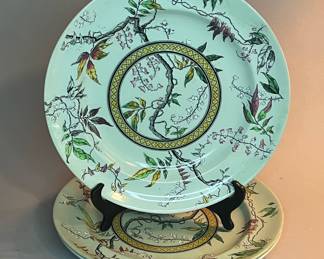 Set of 3 Antique Minton Porcelain Plates