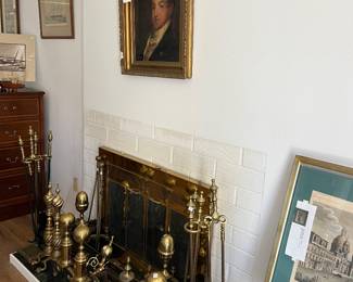 Beautiful Brass fireplace accessories -