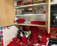 Red Fiesta ware and other items