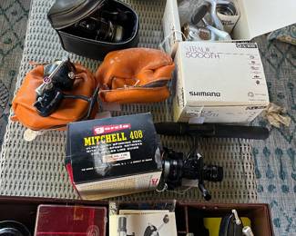 great collection of fishing reels - Shimano, Garcia Mitchell + photos of rods to come