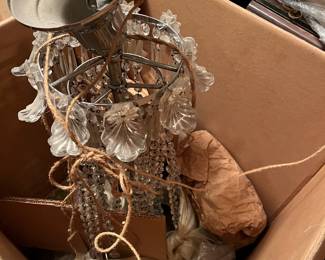Antique crystal chandelier