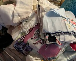 women's vintage hankies, hosiery