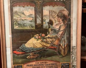Antique Chicago Alton RR advertisement 