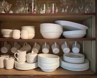 vintage corolla white dishes