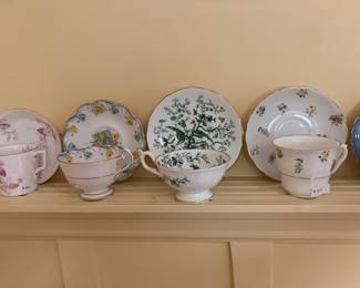English Bone China Tea Cups and Saucers