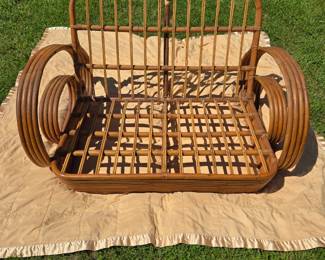 Vintage rattan/bent bamboo living room set