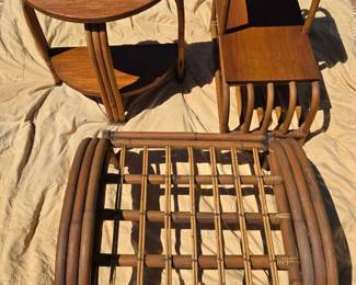 Vintage rattan/bent bamboo living room set