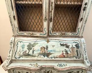 Venetian-style hand-painted secretary desk
