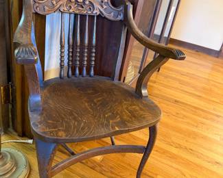 North Wind carved arm chair