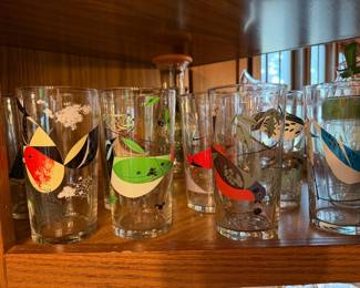 Great! Charley Harper glass set of 8