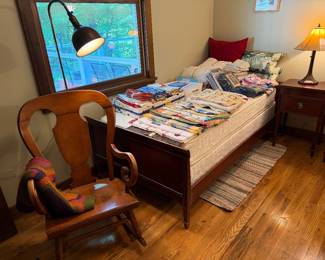 Twin bed, rocker