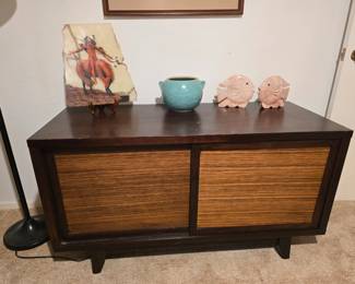 MCM sliding door chest