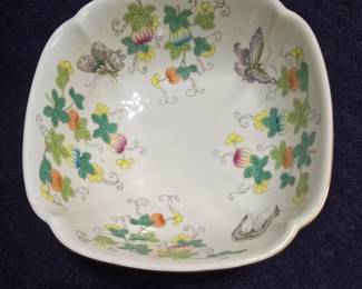 Vintage Andrea by Sadek Butterfly porcelain serving bowl