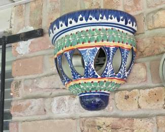 Mexican pottery light cover