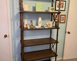 Vintage wood shelf unit by Brandt