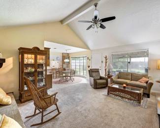 Nice furniture, wood rocker, recliner, lighted China cabinet by Brandt