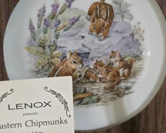 Lenox Easter Chipmunks decorative plate