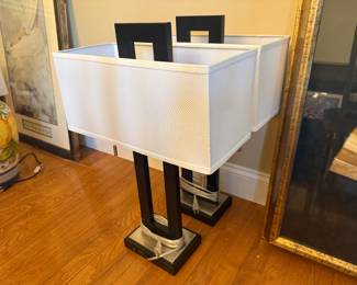 Pair of modern table lamps
