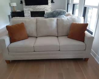 Temple sofa...high end.  8 way hand tied, spring edge front, best sofa cushion you can buy.  Crypton fabric-durable and cleanable