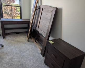 Vaughn Bassett Queen Bed Frame & Night Stand