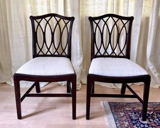 S/2 Theodore Alexander Trellis Chairs