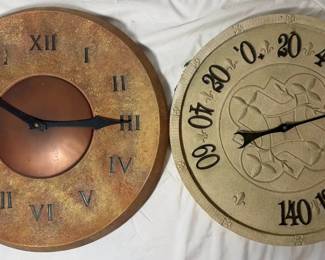 Large Outdoor Clock  Thermometer